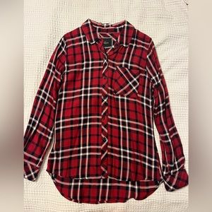 Rails XS Plaid Red Button Up